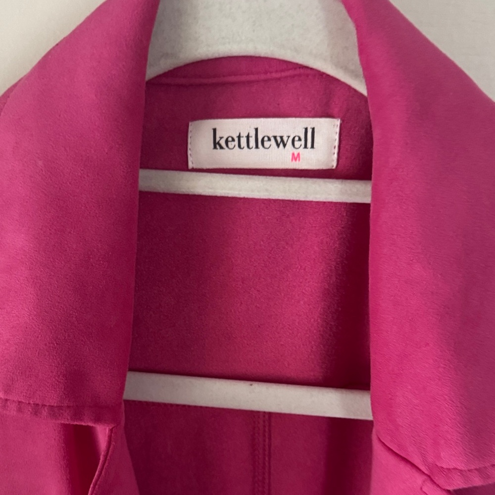 Buttery Soft Suede Pink Wrap Blazer